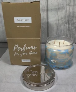 Partylite SUN KISSED LINEN SIGNATURE 3-wick JAR CANDLE  BRAND NEW  13.2 Ounces - Picture 1 of 6