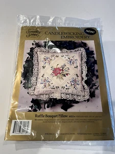 Something Special CANDLEWICKING EMBROIDERY 80213 Ruffle Bouquet Pillow Kit NEW - Picture 1 of 2