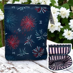 Lug Dolly Tall Fireworks Navy Bag Cosmetic Case Toiletry Travel Artist Supply - Picture 1 of 15