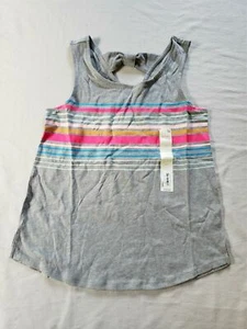 SO Girl’s Striped Bow-Back Favorite Tank Top NA8 Gray Small (7) NWT - Picture 1 of 3