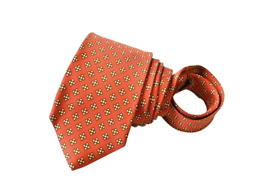 LANDS' END CORBATA HOMBRE NARANJA/GEOMÉTRICA Ancho: 3.5/8" Largo: 59" Foto 1 de 4