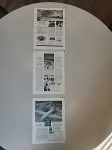 Lotto (3) Lewis Scuola Aeronautica WW2 Volare Popolare Aviazione Rivista Stampa Pubblicità - Foto 1 di 4