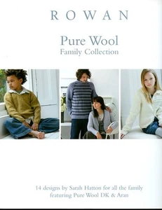 Rowan Pure Wool Family Collection Knitting Pattern Book -Sarah Hatton 14 Designs - Picture 1 of 4