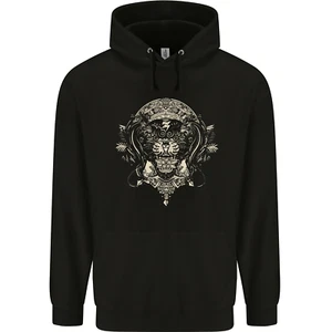 Ancient Mayan Aztec Tiger Art Tattoo Tribal Mens 80% Cotton Hoodie - Picture 1 of 108