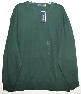 Polo Ralph Lauren Big Tall Mens Green Crewneck Sweatshirt NWT $110 Size 2XLT