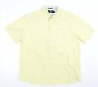 Blue Harbour Mens Yellow Striped Cotton Button Up Size L Collared Button   Oxfor