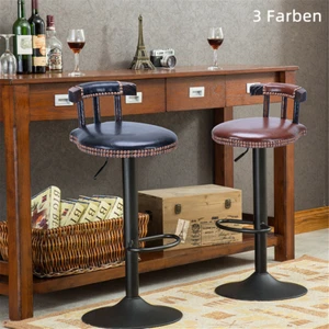 Barhocker 2er Set Tresenhocker Barstuhl Höhenverstellbar Sitzhocker Bistrohocker - Bild 1 von 23