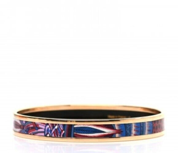 Hermes Black Wide Enamel Bracelet GM Rose Gold Hardware – Madison Avenue  Couture