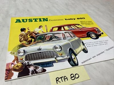 Austin Baby 850 Catalogo Prospetto Opuscolo Pubblicità Auto Vintage - Immagine 1 di 4