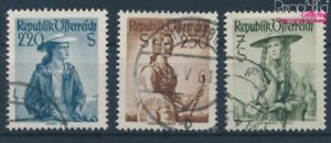 Briefmarken Österreich 1952 Mi 978-980 gestempelt Brauchtum, Trachten (10216653