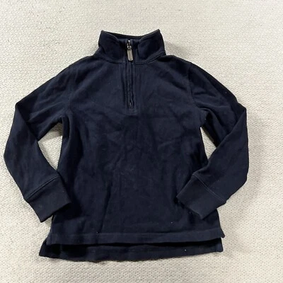 J. Crew Crewcuts Niños Media Cremallera Algodón Jersey Sudadera Azul Marino Talla 4-5 Foto 1 de 4