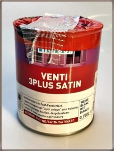 (33,33 €/L) Herbol Venti 3-Plus barniz satinado ZQ 750 ml blanco - Una olla barniz ventana - Imagen 1 de 9