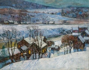 George Gardner Symons Evening In The Berkshires Canvas Print 16 x 20 - Picture 1 of 4