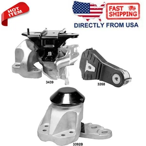 3X ENGINE MOUNTS & HYDRAULIC TRANSMISSION MOUNT FOR 2016-2019 FORD EXPLORER 3.5L - Picture 1 of 12