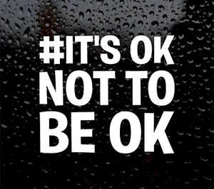 È OK NON ESSERE OK Adesivo vinile decalcomania auto furgone camper laptop salute mentale - Foto 1 di 5