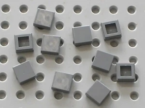 10 x LEGO DkStone - Dark Bluish Gray Tile 1 x 1 with Groove Ref 3070b - Picture 1 of 1