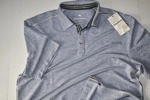 Tommy Bahama Polo Shirt Costa Vera Cobalt Blue Solid SS New Medium M - Picture 1 of 6