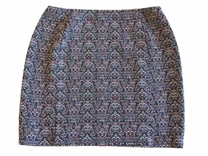PAPAYA Black Mix Elasticated Geometric Pattern Skirt U.K. 14  - Picture 1 of 3