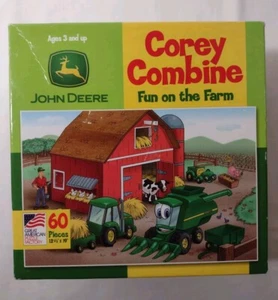 John Deere Corey Combine Puzzle 60 Pieces Fun On The Farm 19x12 Complete - Picture 1 of 4