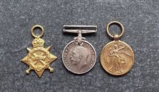 Genuine WW1 Medal Trio 1914/15 Star Miniature Group