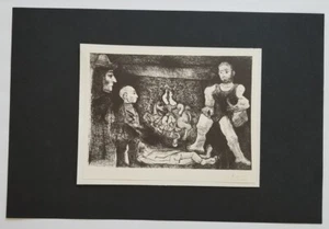 Litografía montada Picasso "Placa 1 de la serie 347" 1973 firmada en placas - Imagen 1 de 4