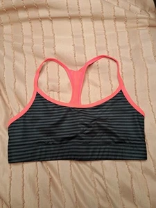 C9 Champion Orange/Red and Grey Striped Reversible Sports Bra Sm/Med - Picture 1 of 4