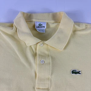 Camisa Polo Lacoste Para Hombre Extra Grande Amarilla Clásica Piqué Croc Logo Algodón - Imagen 1 de 11