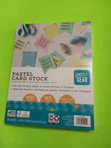 Pen + Gear Sortiert Pastell Karton, 8,5" x 11", 100 Blatt - Bild 1 von 4
