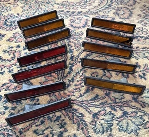 OE BMW E30 E32 E34 Amber Yellow Red Side Marker Lenses 1377849 1377850 Lot of 12 - Picture 1 of 19
