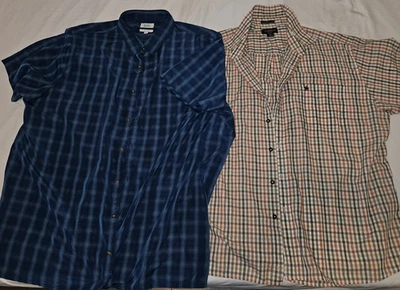 Big & Tall button down shirts - lot of 2 - Knights- Croft & Barrow - 3x - 3xl - Image 1 of 4