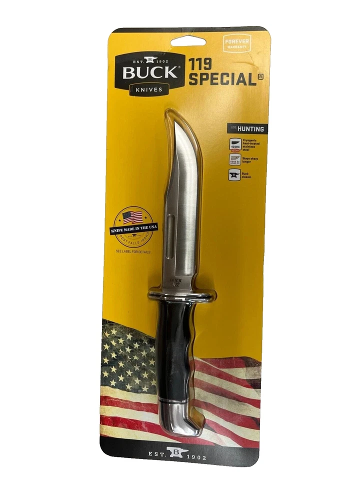 Buck 119 Especial con Funda de Cuero Negro Mango Fenólico 0119BKS-C Foto 1 de 1