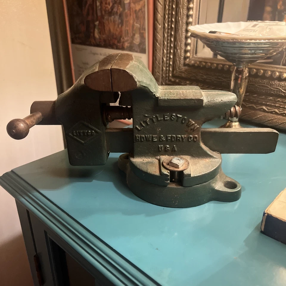 Vintage Littco No 900 3» поворотный основание скамейки тиски чугун Littlestown Pa. новый - Изображение 1 из 2