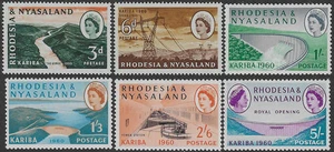 Rhodesien & Nyasaland 1960 Set SG 32-7 postfrisch Eröffnung Kariba Hydro-Electric Scheme - Bild 1 von 2