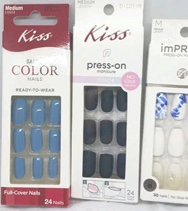KISS imPRESS medium length 1-30 riviera paradise,1-24 ct hue bet,1-24 ct white - Picture 1 of 1