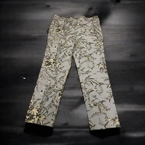 Talbots Chatham Ankle Pants Women's Sz 16 Blue Botanical Stretch Side Zip NW0T - Picture 1 of 7