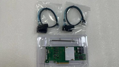 Fujitsu LSI SAS3008 9300-8i HBA  12Gbps IT Mode ZFS TrueNAS+2PCS 8643 SAS Cable - Image 1 of 4