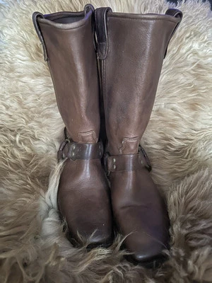 Ботинки для верховой езды Vintage Shoe Company коричневый кожаный ремень 9 квадратный носок США - Изображение 1 из 4