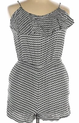 Mameluco Chevron Takara Niñas Negro Blanco Talla Top con volantes XL Foto 1 de 2