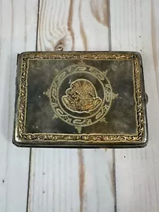 Antiguo Mexicano Perseguido Plata Esterlina Cigarrillos Caja - Imagen 1 de 10
