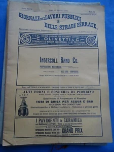 GIORNALE DEI LAVORI PUBBLICI E DELLE STRADE FERRATE-PUBBLICITA'-DUE NUMERI 1908 - Picture 1 of 7