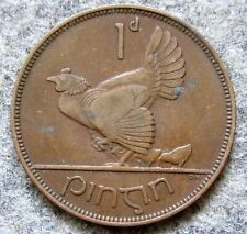 IRELAND FREE STATE 1935 1 PINGIN - PENNY, HEN WITH CHICKS Bronze KM# 3