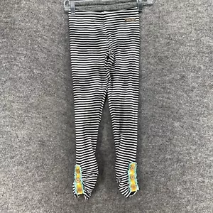 Matilda Jane Leggings Girls 8 Black Striped Pull On Capri Skinny Mid Rise Cotton - Picture 1 of 5