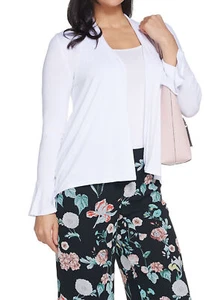 VINCE CAMUTO Size XL Bell Sleeve Cut & Sew Cardigan ULTRA WHITE - Picture 1 of 3