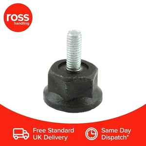 Pack de 12 - Pies Niveladores Roscados M6x15mm - Base 25mm - Carga Clasificación 100kg Reino Unido - Imagen 1 de 2
