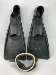 AMF Voit Skin Diver Schwimmflossen ~ Größe M/Large mit Maske ~ Hergestellt in den USA - Bild 1 von 20