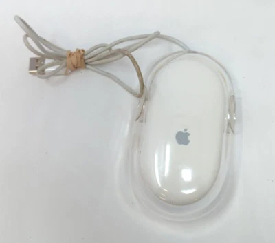 Apple Desktop Wired USB Pro Mouse Model M5769 Clear & White for iMac Computer - Image 1 of 4