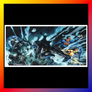 IMPRESIÓN ARTÍSTICA TRINITY Jim Lee Batman SUPERMAN Mujer Maravilla FIRMADO Richard Friend NUEVO - Imagen 1 de 1