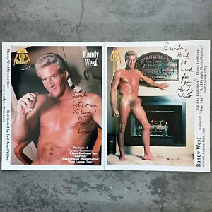 Video promozionale firmato 2 pezzi attore porno anni 80 leggenda Randy West Slick Evil Angel 8"x10" - Foto 1 di 4