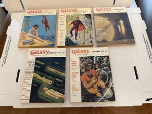 Galaxy Science Fiction 5 Ausgaben von 1960-61 Simak Pohl Leinster Dickson Ley - Bild 1 von 9