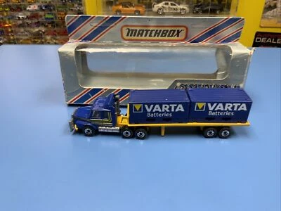 Matchbox  Convoy  Scania Double Container Truck Varta Batteries  CY18 Preowned - Image 1 of 4